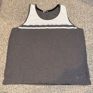 Calvin Klein Gray and White Tank Top
